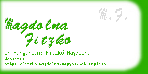 magdolna fitzko business card